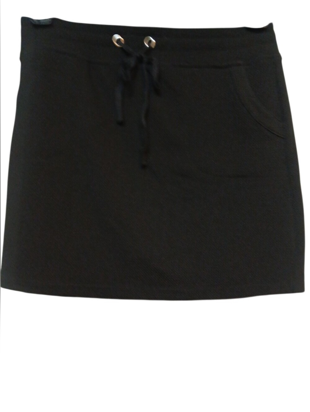 ATTYRE  New York - Black Skort W/ Elastic Waist , Drawstring, Pockets. Size 6